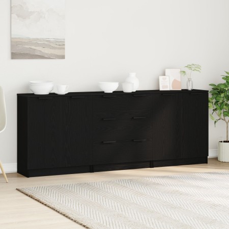 3 Stück Sideboards aus schwarzer Eiche aus Holz von , Sideboards - Ref: Foro24-3332514, Preis: 179,49 €, Rabatt: %