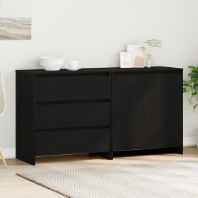 2-Piece Consoles in Wood Made of Black Oak by , Sideboards - Ref: Foro24-3332523, Price: 153,32 €, Discount: %