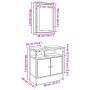 Juego de Muebles de Baño de 2 Piezas VidaXL de Madera Vieja y Madera Ingeniería de , Muebles de baño - Ref: Foro24-3332524, P...