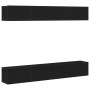 4-teiliges TV-Möbelset, wandhängend, aus schwarzem Eichenholz von , TV-Möbel - Ref: Foro24-3333050, Preis: 205,48 €, Rabatt: %