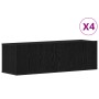 4-teiliges TV-Möbelset, wandhängend, aus schwarzem Eichenholz von , TV-Möbel - Ref: Foro24-3333050, Preis: 205,48 €, Rabatt: %