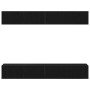 4-teiliges TV-Möbelset, wandhängend, aus schwarzem Eichenholz von , TV-Möbel - Ref: Foro24-3333050, Preis: 205,48 €, Rabatt: %