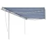 Manuell einziehbare Markise mit blauen und weißen Stangen 6x3 m von vidaXL, Markisen - Ref: Foro24-3069996, Preis: 659,03 €, ...