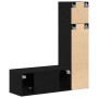 3-teiliges TV-Möbelset aus schwarzer Eiche Holzwerkstoff von , TV-Möbel - Ref: Foro24-3333053, Preis: 114,45 €, Rabatt: %