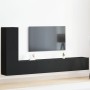 3-teiliges TV-Wandschrank-Set aus schwarzem Eichenholz von , TV-Möbel - Ref: Foro24-3333054, Preis: 163,47 €, Rabatt: %