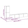 3-teiliges TV-Wandschrank-Set aus schwarzem Eichenholz von , TV-Möbel - Ref: Foro24-3333054, Preis: 163,47 €, Rabatt: %