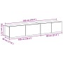 Juego de 2 piezas de mueble para TV en madera elaborada negra de , Muebles TV - Ref: Foro24-3333055, Precio: 95,60 €, Descuen...