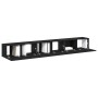 3-teiliges TV-Möbelset schwarz aus Holz von , TV-Möbel - Ref: Foro24-3333056, Preis: 121,24 €, Rabatt: %