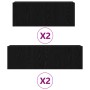 Conjunto de 4 piezas de mueble de TV , madera elaborada negra de , Muebles TV - Ref: Foro24-3333057, Precio: 184,56 €, Descue...