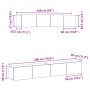 Set mit 4 TV-Möbeln, schwarzes bearbeitetes Holz von , TV-Möbel - Ref: Foro24-3333057, Preis: 182,58 €, Rabatt: %