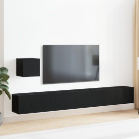 4-teiliges TV-Möbelset in schwarzer Eiche aus Holzwerkstoff von , TV-Möbel - Ref: Foro24-3333061, Preis: 154,06 €, Rabatt: %