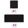 Conjunto de Mueble de TV de 4 Piezas en Roble Negro de Madera Ingenerada de , Muebles TV - Ref: Foro24-3333061, Precio: 144,8...