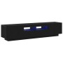 TV-Möbel mit LED-Leuchten aus schwarzer Eiche von 180x35x40 cm, aus Holz von , TV-Möbel - Ref: Foro24-3333062, Preis: 140,02 ...