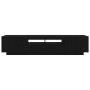 Mueble de TV con luces LED en roble negro de 180x35x40 cm