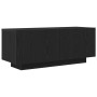 TV-Ständer mit LED-Leuchten in Eiche schwarz, 200x35x40 cm, Qualitätsholz von , TV-Möbel - Ref: Foro24-3333063, Preis: 145,89...