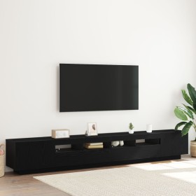 TV-Möbel mit LED-Leuchten Schwarze Eiche 260x35x40 cm Holz von , TV-Möbel - Ref: Foro24-3333064, Preis: 209,69 €, Rabatt: %