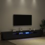 TV-Möbel mit LED-Leuchten Schwarze Eiche 260x35x40 cm Holz von , TV-Möbel - Ref: Foro24-3333064, Preis: 209,69 €, Rabatt: %