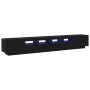 TV-Möbel mit LED-Leuchten Schwarze Eiche 260x35x40 cm Holz von , TV-Möbel - Ref: Foro24-3333064, Preis: 209,69 €, Rabatt: %