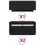 TV-Möbel mit LED-Leuchten Schwarze Eiche 260x35x40 cm Holz von , TV-Möbel - Ref: Foro24-3333064, Preis: 209,69 €, Rabatt: %