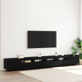 TV-Möbel mit LED-Leuchten, Eiche schwarz, 300x35x40 cm, Verbundholz von , TV-Möbel - Ref: Foro24-3333065, Preis: 222,66 €, Ra...