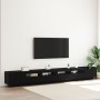 TV-Möbel mit LED-Leuchten, Eiche schwarz, 300x35x40 cm, Verbundholz von , TV-Möbel - Ref: Foro24-3333065, Preis: 218,01 €, Ra...