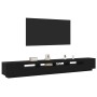 TV-Möbel mit LED-Leuchten, Eiche schwarz, 300x35x40 cm, Verbundholz von , TV-Möbel - Ref: Foro24-3333065, Preis: 218,01 €, Ra...