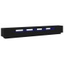 TV-Möbel mit LED-Leuchten, Eiche schwarz, 300x35x40 cm, Verbundholz von , TV-Möbel - Ref: Foro24-3333065, Preis: 218,01 €, Ra...
