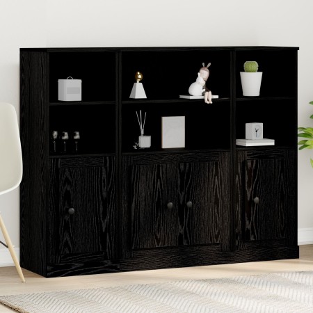 Black Oak Sideboard 132x35.5x103.5 cm Processed Wood by , Sideboards - Ref: Foro24-3333077, Price: 195,95 €, Discount: %