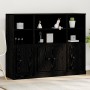 Black Oak Sideboard 132x35.5x103.5 cm Processed Wood by , Sideboards - Ref: Foro24-3333077, Price: 195,95 €, Discount: %
