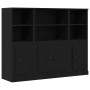 Black Oak Sideboard 132x35.5x103.5 cm Processed Wood by , Sideboards - Ref: Foro24-3333077, Price: 195,95 €, Discount: %