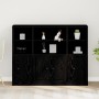 Black Oak Sideboard 132x35.5x103.5 cm Processed Wood by , Sideboards - Ref: Foro24-3333077, Price: 195,95 €, Discount: %