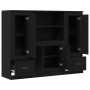 Alacena Negro Roble 132x35,5x103,5 cm Madera Elaborada de , Aparadores - Ref: Foro24-3333078, Precio: 213,41 €, Descuento: %