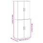 2 pcs Black Oak Cabinets 69.5x34x180 cm Processed Wood by , Sideboards - Ref: Foro24-3333102, Price: 170,50 €, Discount: %