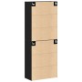 2 pcs Black Oak Cabinets 69.5x34x180 cm Engineered Wood by , Sideboards - Ref: Foro24-3333103, Price: 166,29 €, Discount: %