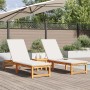 2 Stück Sonnenliegen aus massivem Teakholz, Sonnenliege aus massivem Teakholz von , Liegen - Ref: Foro24-3333828, Preis: 288,...