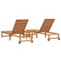 Tumbona con mesa de madera de acacia, Tumbona de madera de acacia de , Tumbonas - Ref: Foro24-3333829, Precio: 312,63 €, Desc...