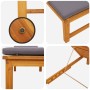 Sun Loungers 2 pcs with Solid Acacia Wood Cushions, Light Grey Solid Acacia Wood Sun Lounger with Cushions by , Loungers - Re...