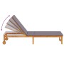 Sun Loungers 2 pcs with Solid Acacia Wood Cushions, Light Grey Solid Acacia Wood Sun Lounger with Cushions by , Loungers - Re...