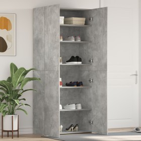 Zapatero Gris Concreto Madera Zapatero Rectangular Industrial de , Zapateros y organizadores de calzado - Ref: Foro24-3333839...