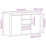 Smoked Oak Sideboard Processed Wood 120 x 36 x 69 cm Sideboard by , Sideboards - Ref: Foro24-3333860, Price: 138,47 €, Discou...