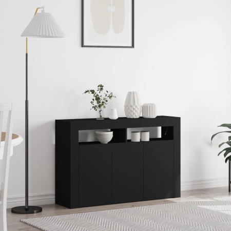 Sideboard aus schwarzem Schichtholz 116 x 30 x 75 cm Sideboard von , Sideboards - Ref: Foro24-3333877, Preis: 137,21 €, Rabat...