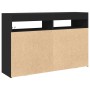 Black Laminated Wood Sideboard 116 x 30 x 75 cm Sideboard by , Sideboards - Ref: Foro24-3333877, Price: 137,21 €, Discount: %