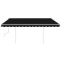 Manuell ausfahrbare Markise mit anthrazitgrauen Stangen 4x3 m von vidaXL, Markisen - Ref: Foro24-3069939, Preis: 547,96 €, Ra...