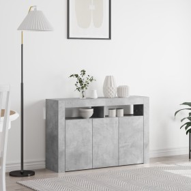 Graues Zement-Sideboard aus Ingenieurholz 116 x 30 x 75 cm von , Sideboards - Ref: Foro24-3333879, Preis: 140,38 €, Rabatt: %