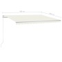 Automatic retractable awning with cream poles 4x3 m by vidaXL, Awnings - Ref: Foro24-3069947, Price: 648,86 €, Discount: %