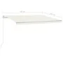 Automatic retractable awning with cream poles 4x3 m by vidaXL, Awnings - Ref: Foro24-3069947, Price: 726,18 €, Discount: %