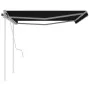 Manual retractable awning with anthracite gray poles 4x3 m by vidaXL, Awnings - Ref: Foro24-3069939, Price: 579,14 €, Discoun...
