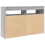 Aparador Gris sonoma Madera compuesta 116 x 30 x 75 cm Aparador