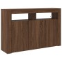 Brown Oak Sideboard Engineered Wood 116 x 30 x 75 cm by , Sideboards - Ref: Foro24-3333882, Price: 142,31 €, Discount: %