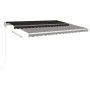Manual retractable awning with anthracite gray poles 4x3 m by vidaXL, Awnings - Ref: Foro24-3069939, Price: 579,14 €, Discoun...